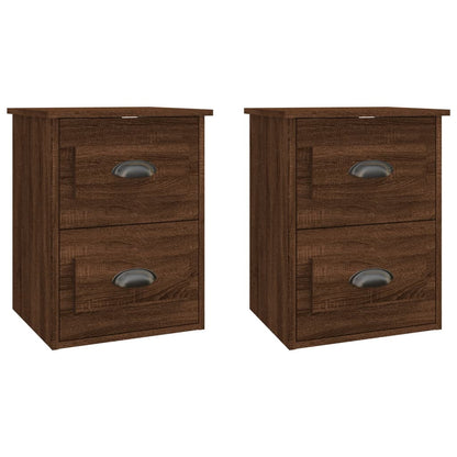 Wand-Nachttische 2 Stk. Braun Eichen-Optik 41,5x36x53 cm - Pazzar.ch