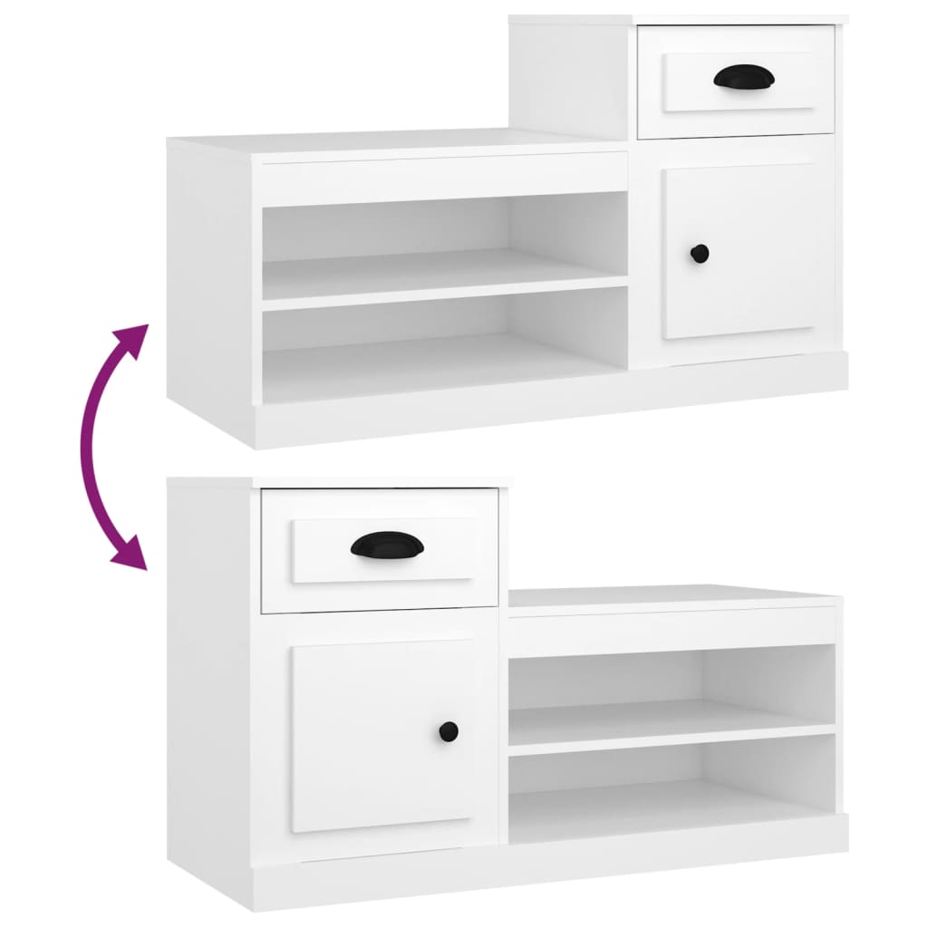 Schuhschrank Weiß 100x42x60 cm Holzwerkstoff - Pazzar.ch