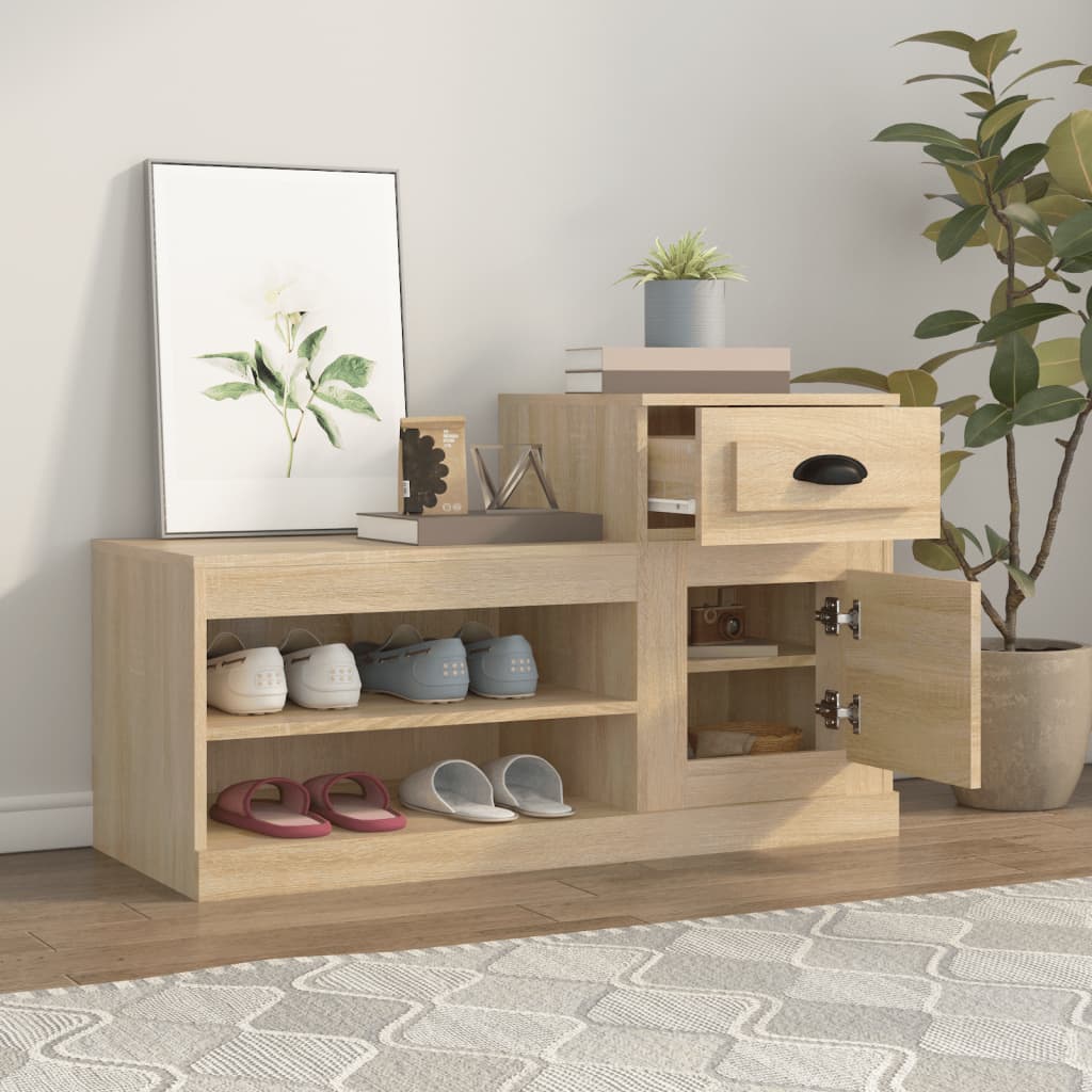 Schuhschrank Sonoma-Eiche 100x42x60 cm Holzwerkstoff - Pazzar.ch