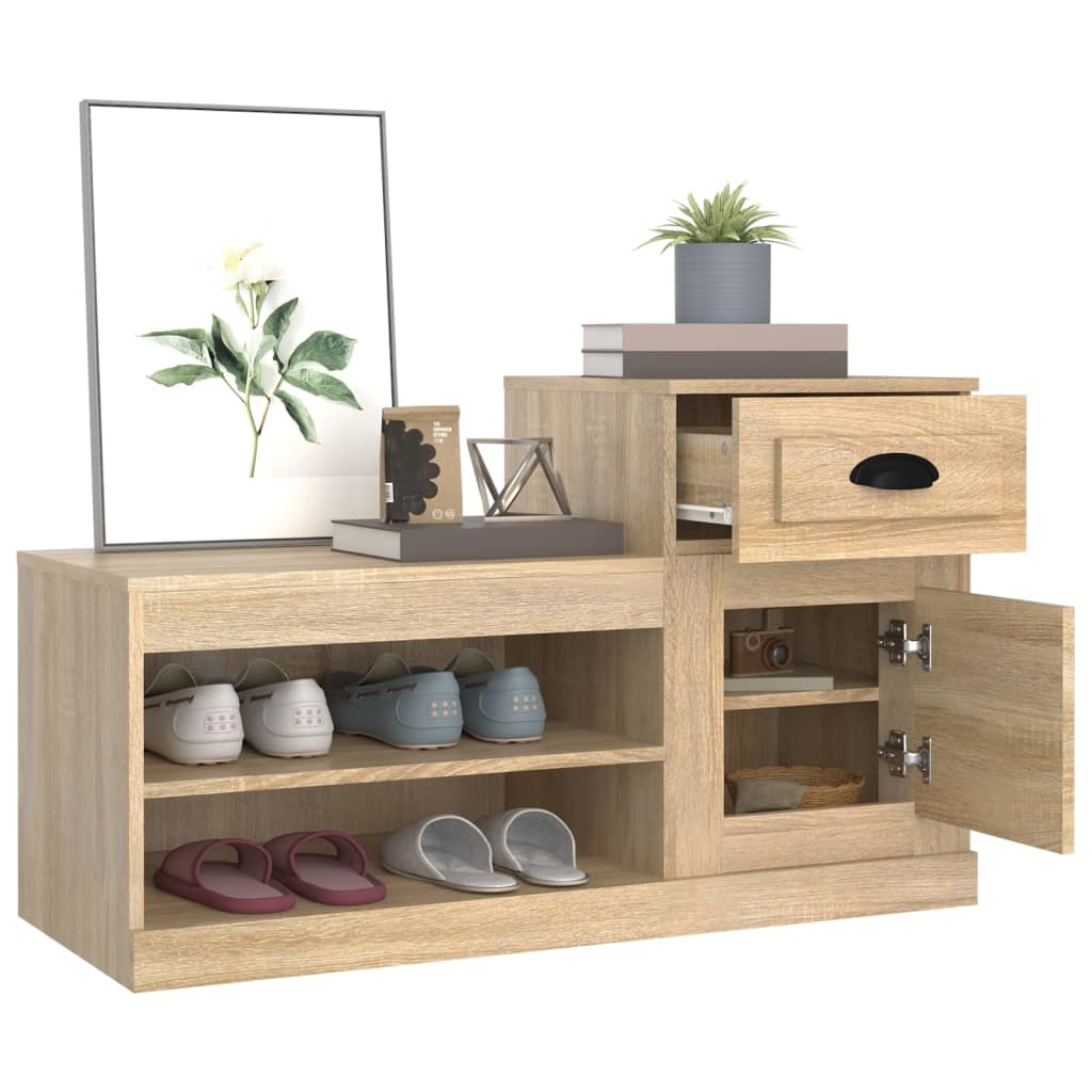 Schuhschrank Sonoma-Eiche 100x42x60 cm Holzwerkstoff - Pazzar.ch