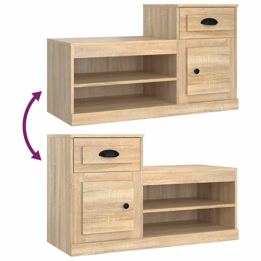 Schuhschrank Sonoma-Eiche 100x42x60 cm Holzwerkstoff - Pazzar.ch