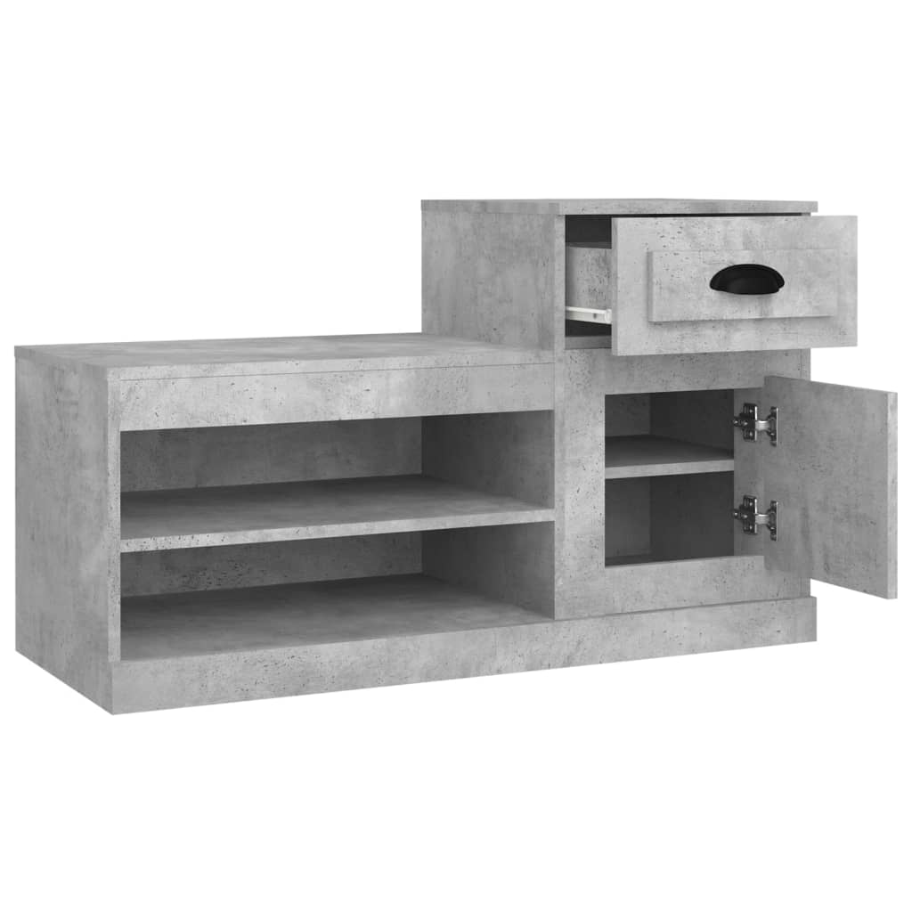 Schuhschrank Betongrau 100x42x60 cm Holzwerkstoff - Pazzar.ch