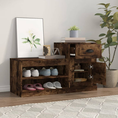 Schuhschrank Räuchereiche 100x42x60 cm Holzwerkstoff - Pazzar.ch