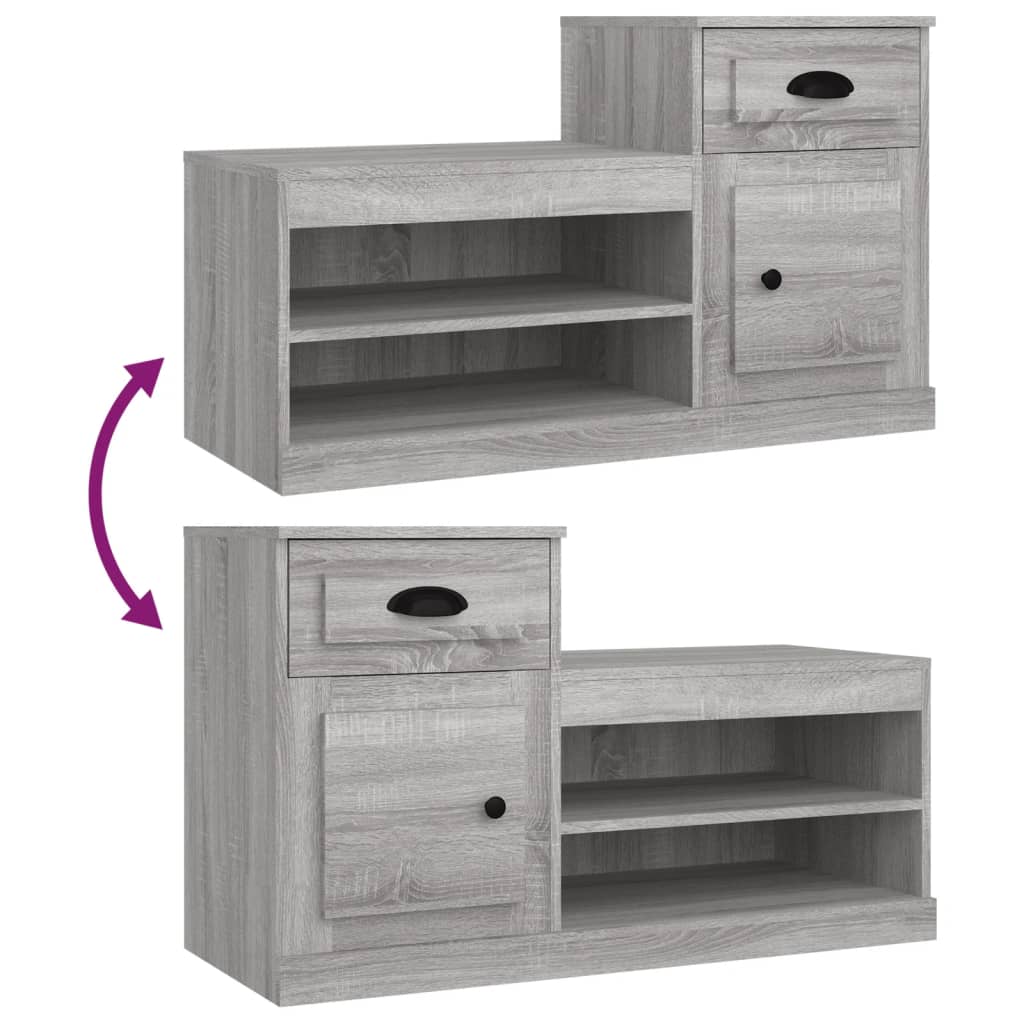 Schuhschrank Grau Sonoma 100x42x60 cm Holzwerkstoff - Pazzar.ch