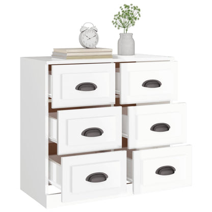 Sideboard Hochglanz-Weiß 70x35,5x67,5 cm Holzwerkstoff - Pazzar.ch