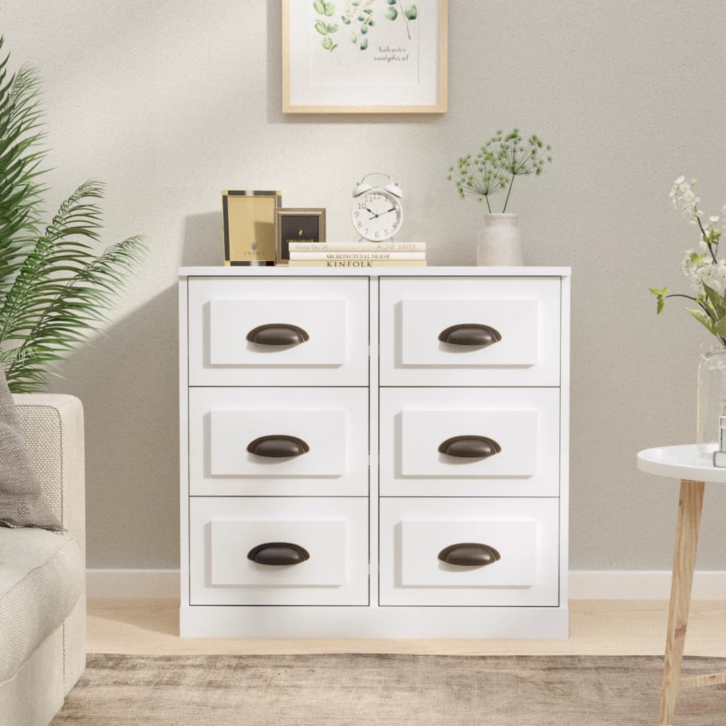 Sideboard Hochglanz-Weiß 70x35,5x67,5 cm Holzwerkstoff - Pazzar.ch