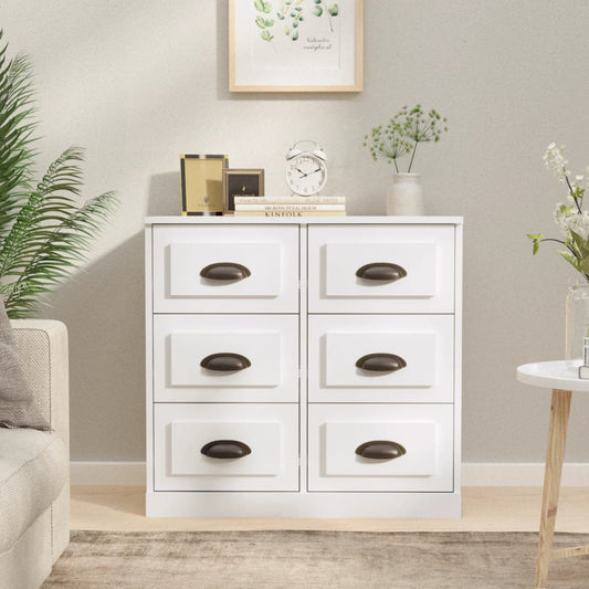 Sideboard Hochglanz-Weiß 70x35,5x67,5 cm Holzwerkstoff - Pazzar.ch