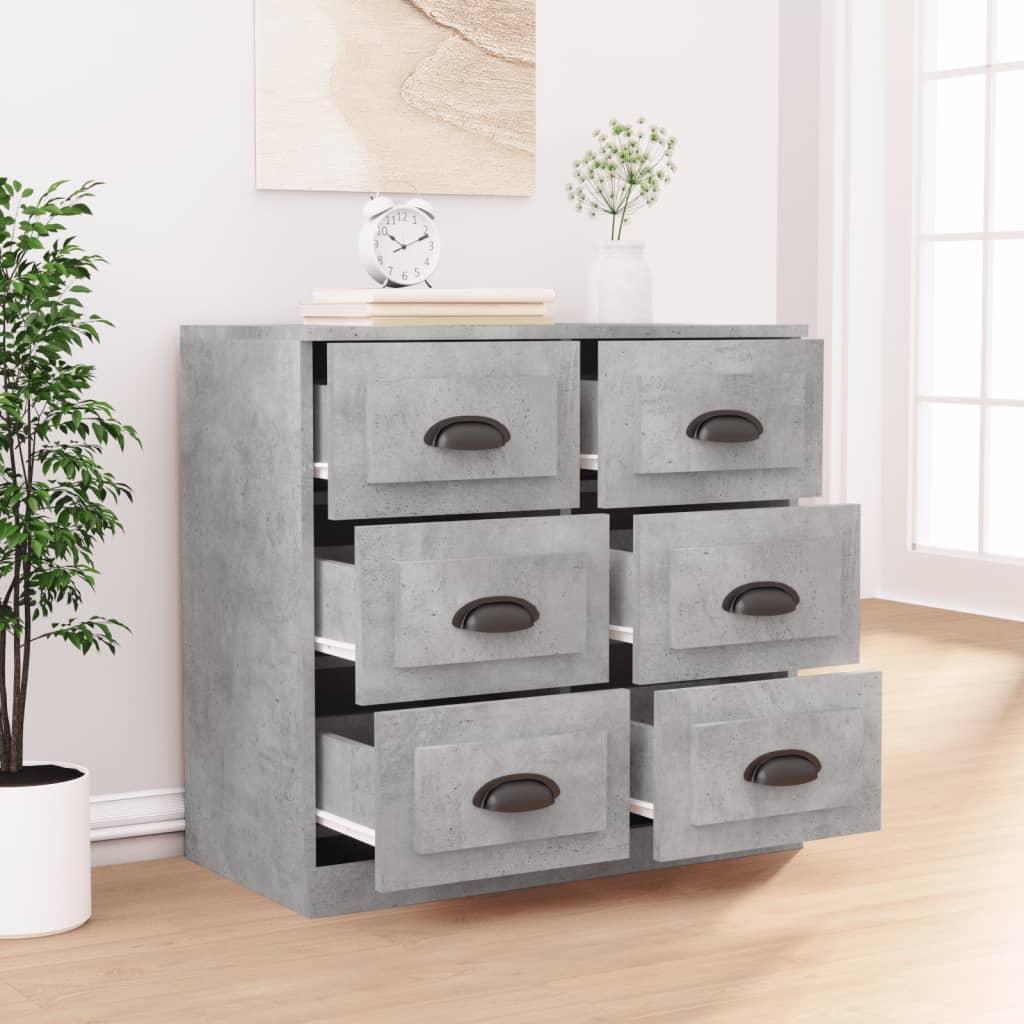 Sideboard Betongrau 70x35,5x67,5 cm Holzwerkstoff - Pazzar.ch