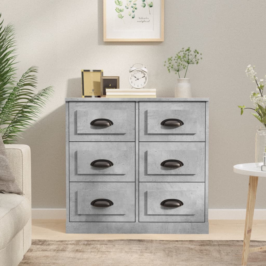 Sideboard Betongrau 70x35,5x67,5 cm Holzwerkstoff - Pazzar.ch
