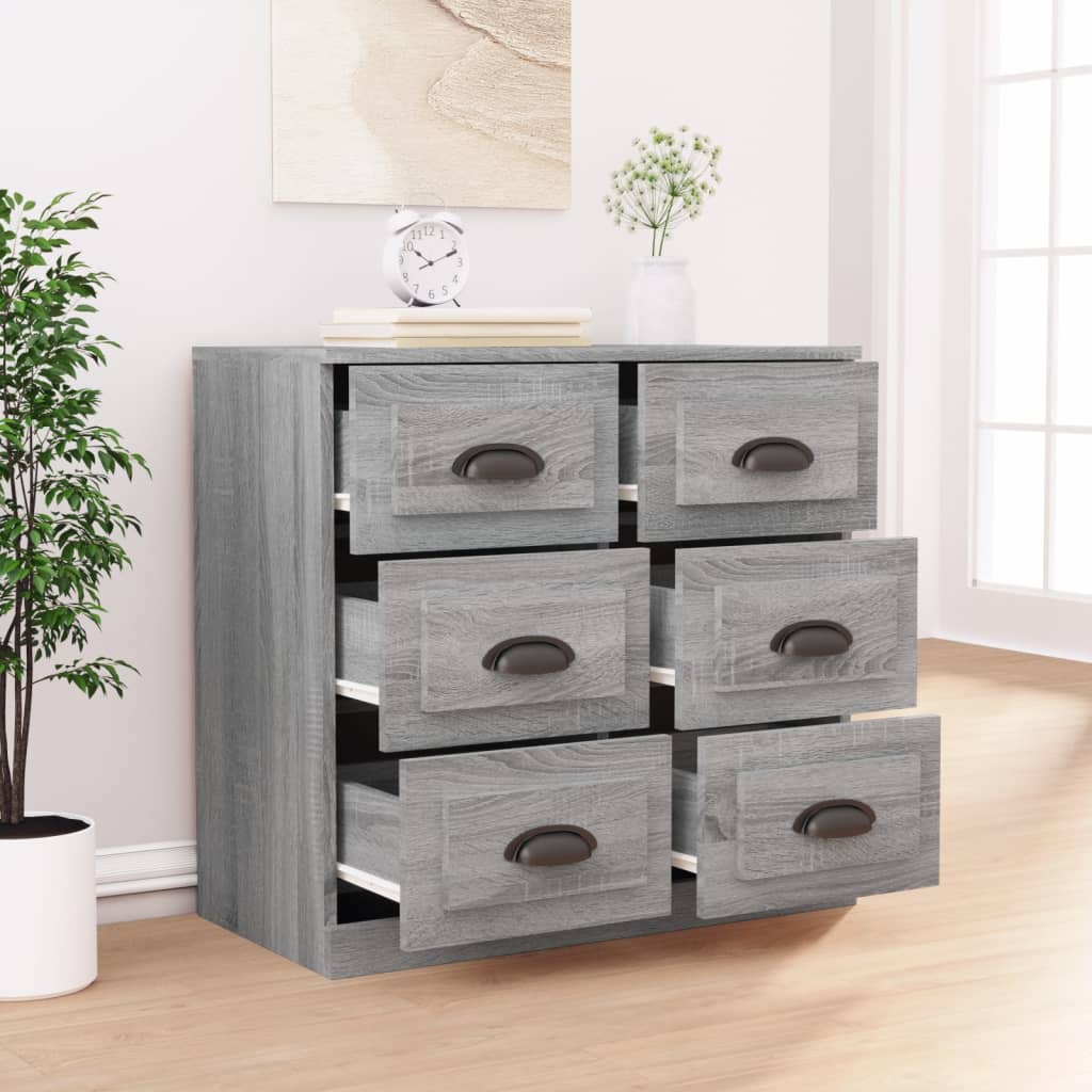 Sideboard Grau Sonoma 70x35,5x67,5 cm Holzwerkstoff - Pazzar.ch