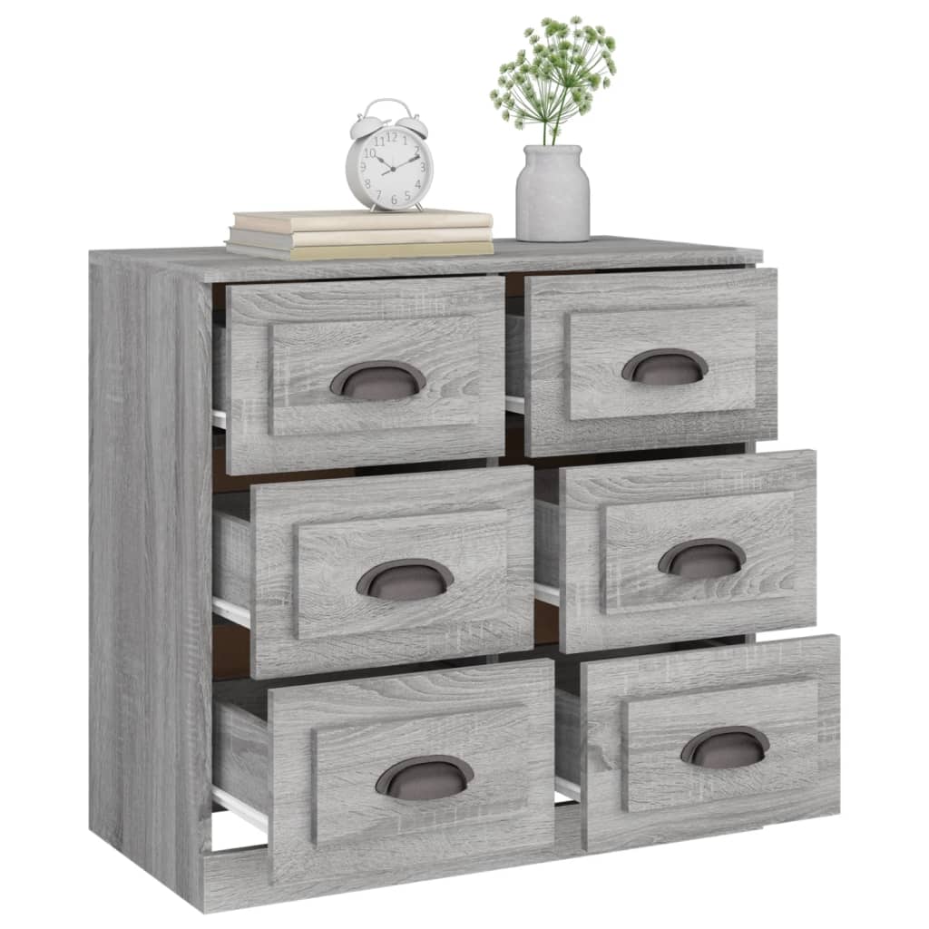 Sideboard Grau Sonoma 70x35,5x67,5 cm Holzwerkstoff - Pazzar.ch