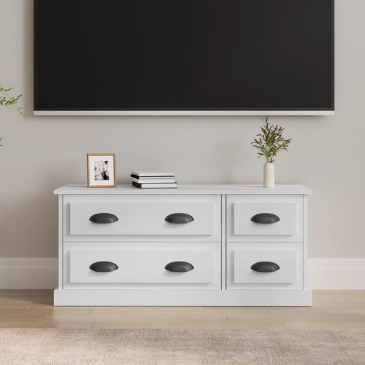 TV-Schrank Hochglanz-Weiß 100x35,5x45 cm Holzwerkstoff - Pazzar.ch