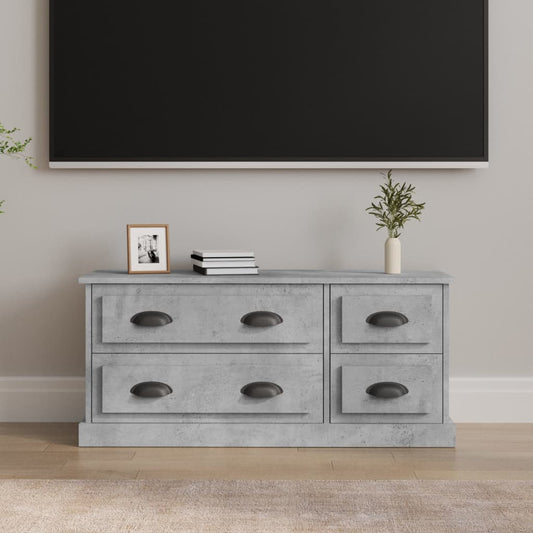 TV-Schrank Betongrau 100x35,5x45 cm Holzwerkstoff - Pazzar.ch