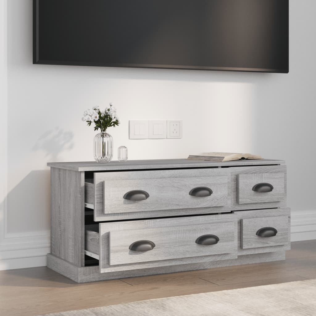 TV-Schrank Grau Sonoma 100x35,5x45 cm Holzwerkstoff - Pazzar.ch