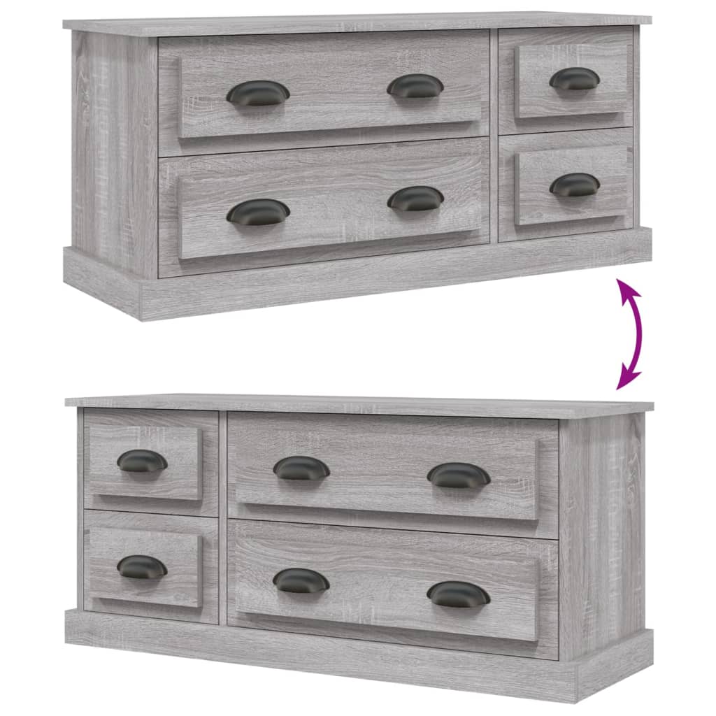 TV-Schrank Grau Sonoma 100x35,5x45 cm Holzwerkstoff - Pazzar.ch