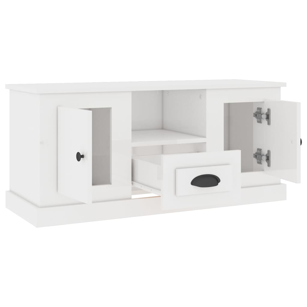 TV-Schrank Hochglanz-Weiß 100x35,5x45 cm Holzwerkstoff - Pazzar.ch