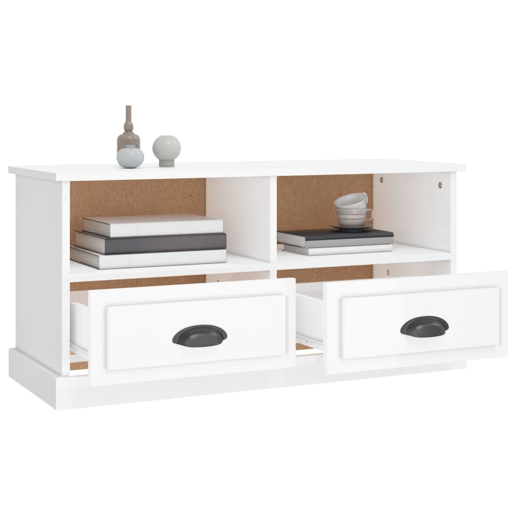 TV-Schrank Hochglanz-Weiß 93x35,5x45 cm Holzwerkstoff - Pazzar.ch