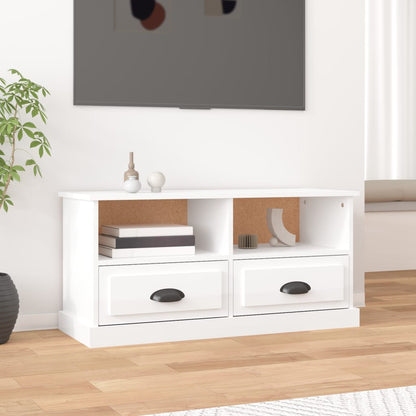 TV-Schrank Hochglanz-Weiß 93x35,5x45 cm Holzwerkstoff - Pazzar.ch