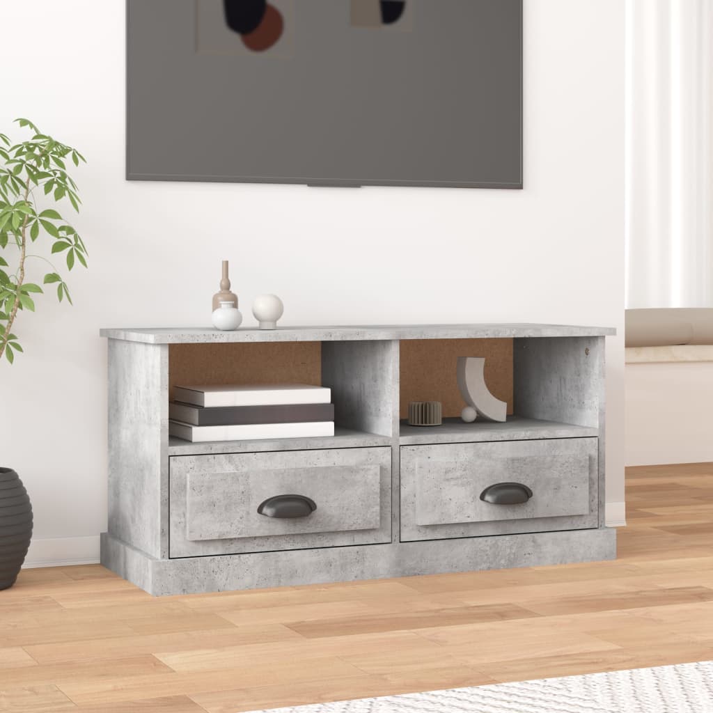 TV-Schrank Betongrau 93x35,5x45 cm Holzwerkstoff - Pazzar.ch