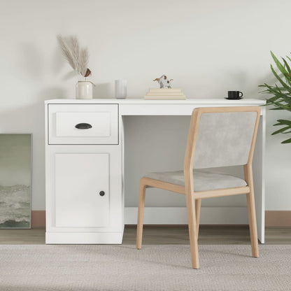 Schreibtisch mit Schublade Weiß 115x50x75 cm Holzwerkstoff - Pazzar.ch