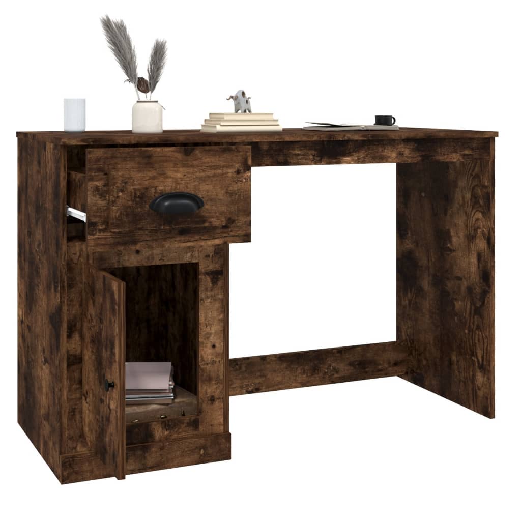 Schreibtisch mit Schublade Räuchereiche 115x50x75cm - Pazzar.ch