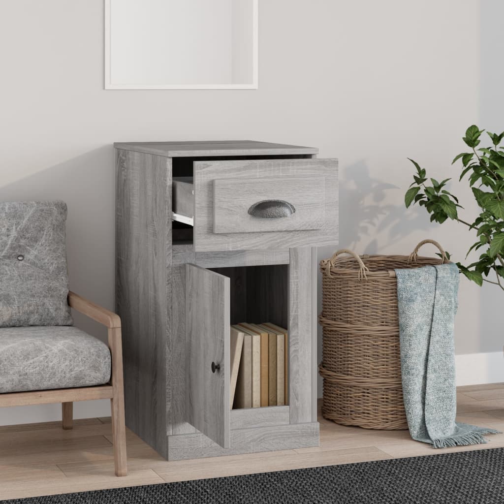 Beistellschrank mit Schublade Betongrau 40x50x75 cm - Pazzar.ch