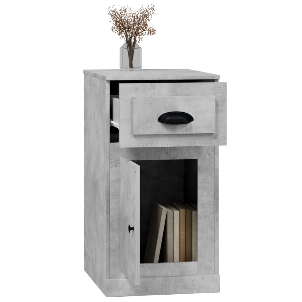 Beistellschrank mit Schublade Betongrau 40x50x75 cm - Pazzar.ch