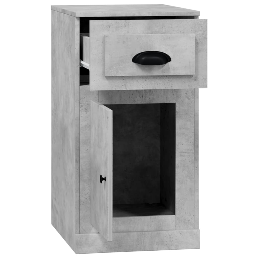 Beistellschrank mit Schublade Betongrau 40x50x75 cm - Pazzar.ch