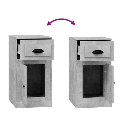 Beistellschrank mit Schublade Betongrau 40x50x75 cm - Pazzar.ch