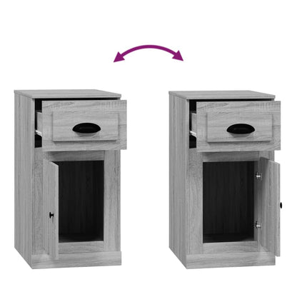 Beistellschrank mit Schublade Grau Sonoma 40x50x75 cm - Pazzar.ch