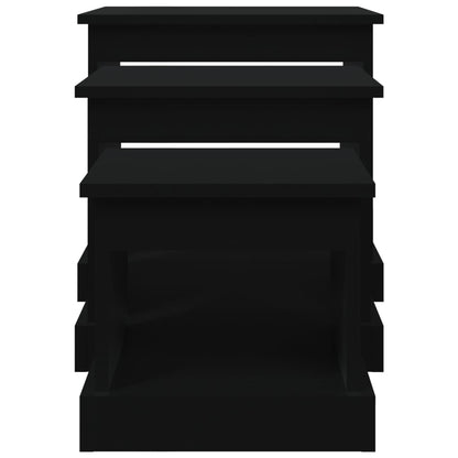 Couchtische 3 Stk. Schwarz Holzwerkstoff - Pazzar.ch