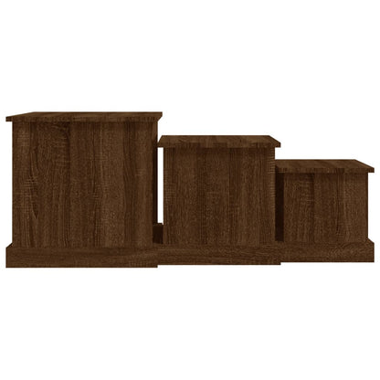 Couchtische 3 Stk. Braun Eichen-Optik Holzwerkstoff - Pazzar.ch