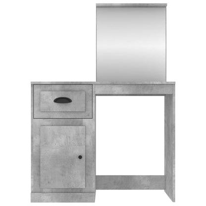 Schminktisch mit Spiegel Betongrau 90x50x132,5 cm Holzwerkstoff - Pazzar.ch