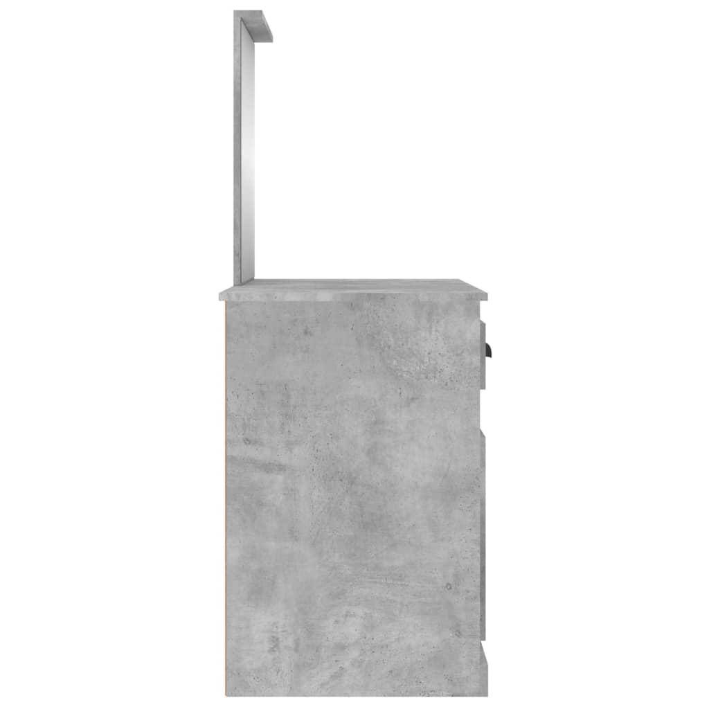 Schminktisch mit Spiegel Betongrau 90x50x132,5 cm Holzwerkstoff - Pazzar.ch