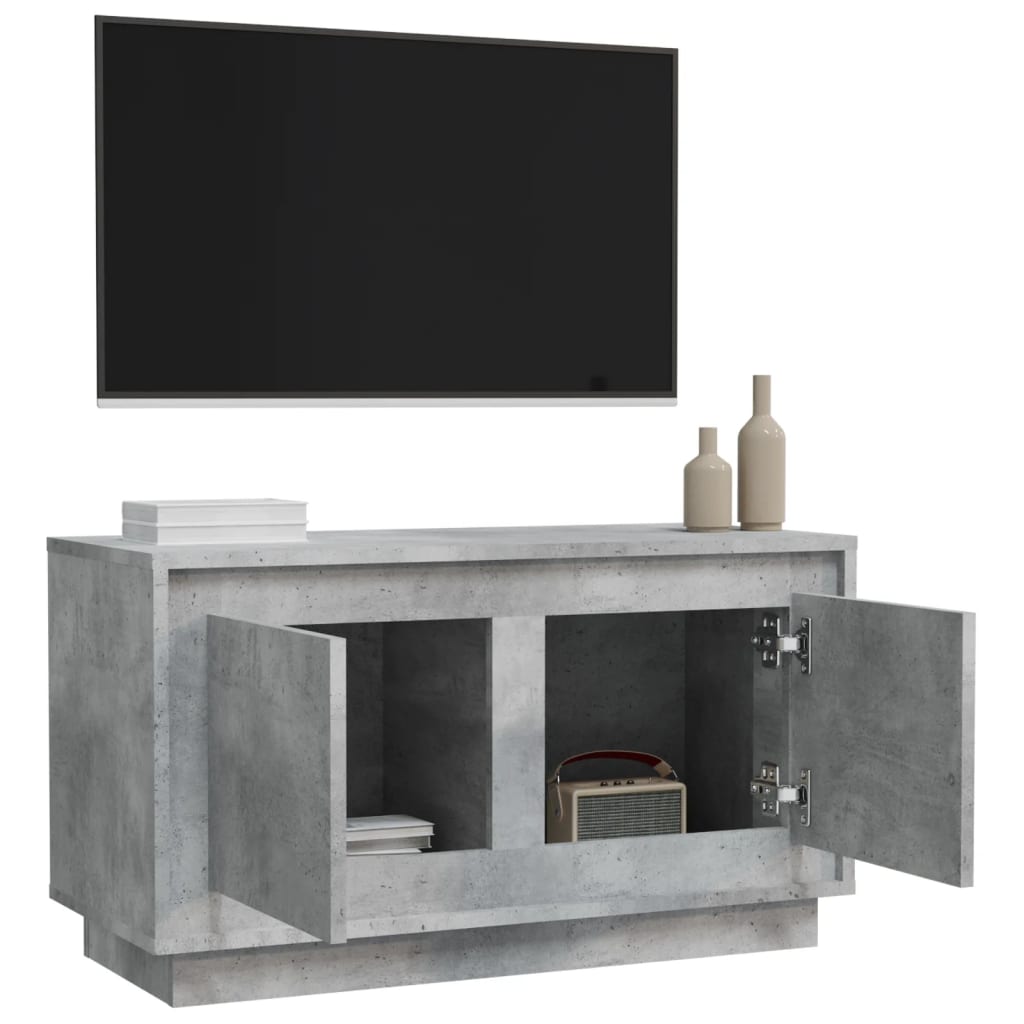 TV-Schrank Betongrau 80x35x45 cm Holzwerkstoff - Pazzar.ch