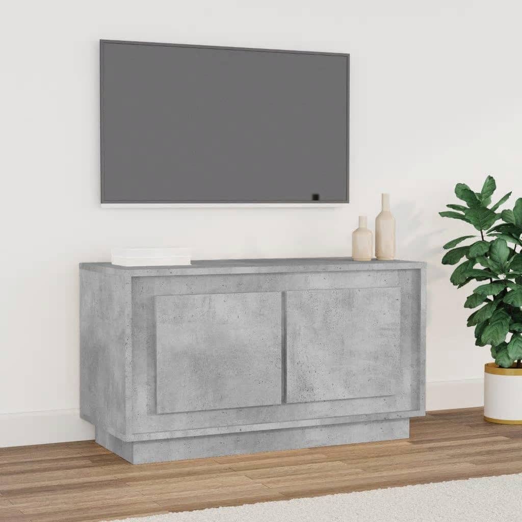 TV-Schrank Betongrau 80x35x45 cm Holzwerkstoff - Pazzar.ch