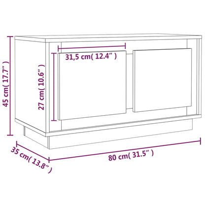 TV-Schrank Räuchereiche 80x35x45 cm Holzwerkstoff - Pazzar.ch