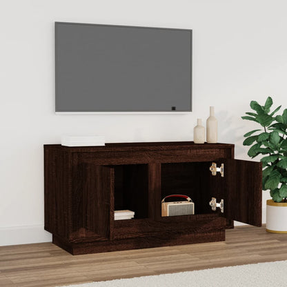 TV-Schrank Braun Eichen-Optik 80x35x45 cm Holzwerkstoff - Pazzar.ch