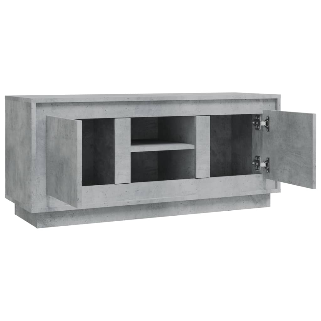 TV-Schrank Betongrau 102x35x45 cm Holzwerkstoff - Pazzar.ch