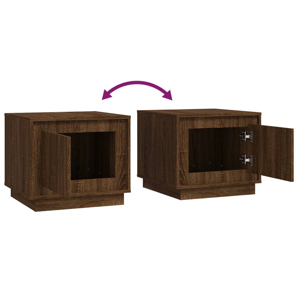 Couchtisch Braun Eichen-Optik 51x50x44 cm Holzwerkstoff - Pazzar.ch
