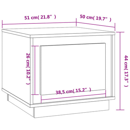 Couchtisch Braun Eichen-Optik 51x50x44 cm Holzwerkstoff - Pazzar.ch