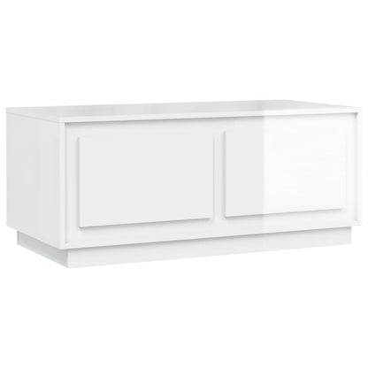 Couchtisch Hochglanz-Weiß 102x50x44 cm Holzwerkstoff - Pazzar.ch