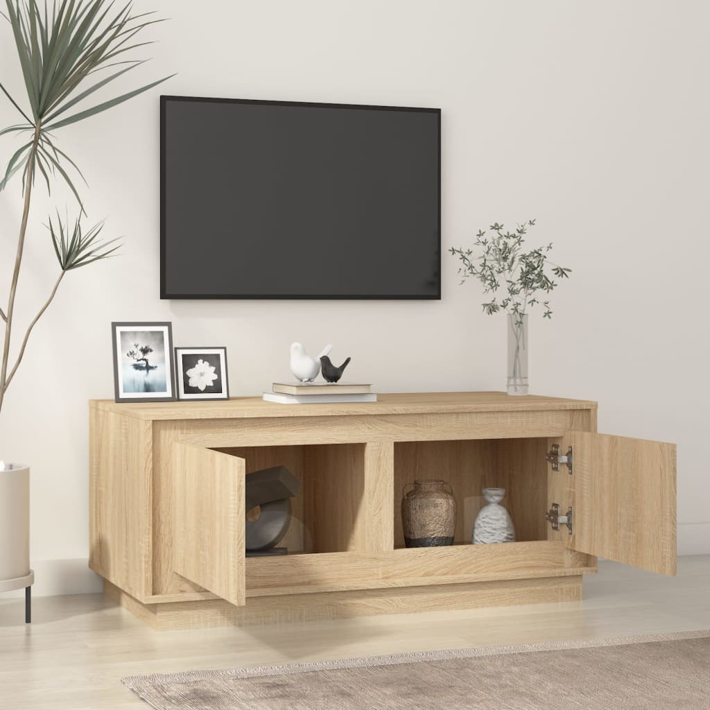 Couchtisch Sonoma-Eiche 102x50x44 cm Holzwerkstoff - Pazzar.ch