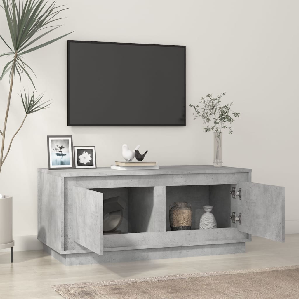 Couchtisch Betongrau 102x50x44 cm Holzwerkstoff - Pazzar.ch