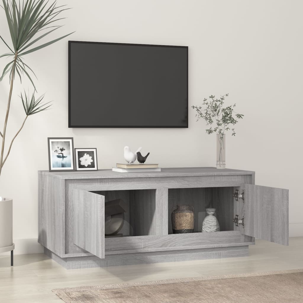 Couchtisch Grau Sonoma 102x50x44 cm Holzwerkstoff - Pazzar.ch
