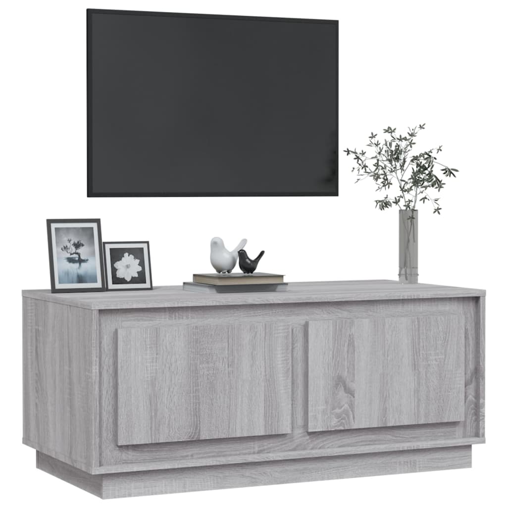 Couchtisch Grau Sonoma 102x50x44 cm Holzwerkstoff - Pazzar.ch