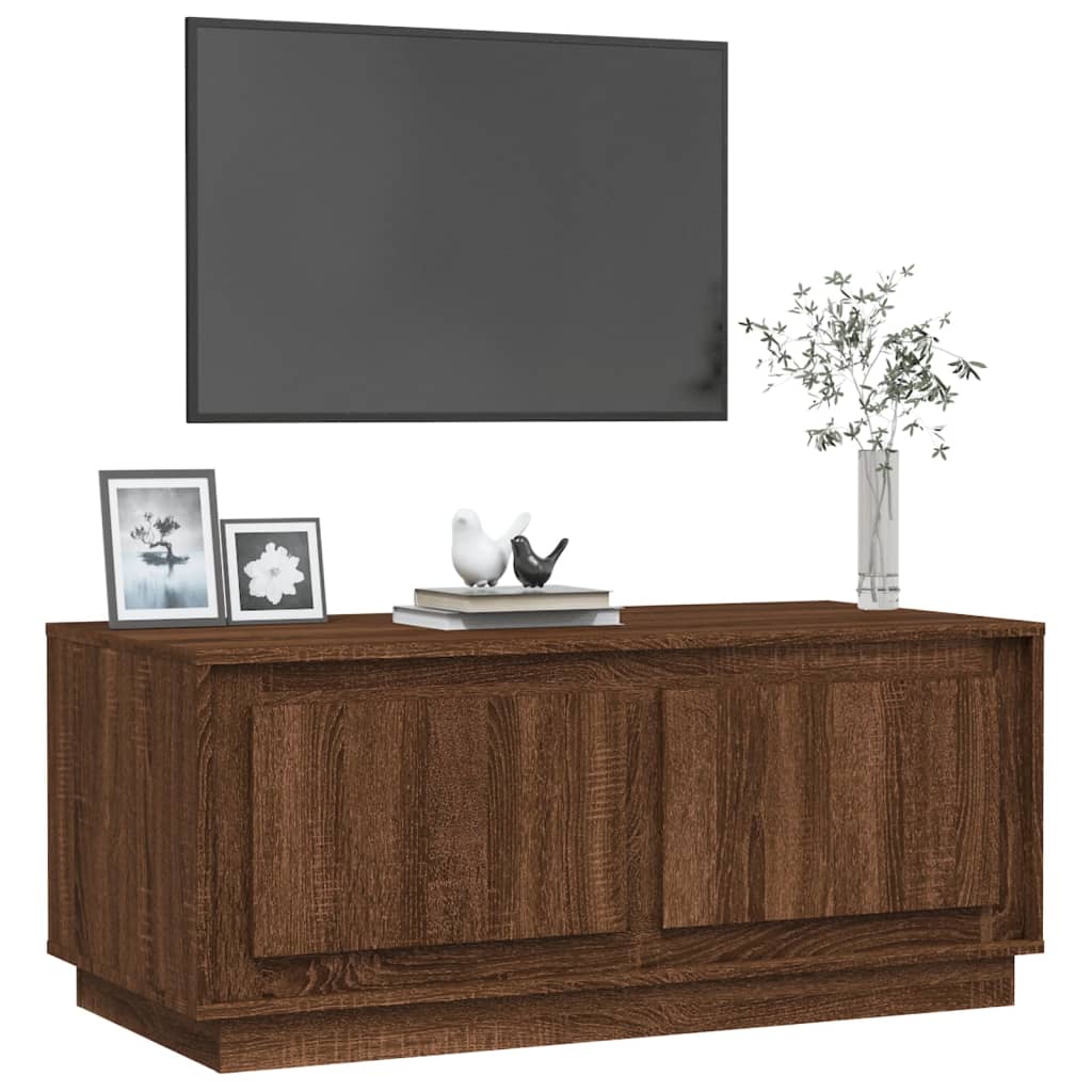 Couchtisch Braun Eichen-Optik 102x50x44 cm Holzwerkstoff - Pazzar.ch