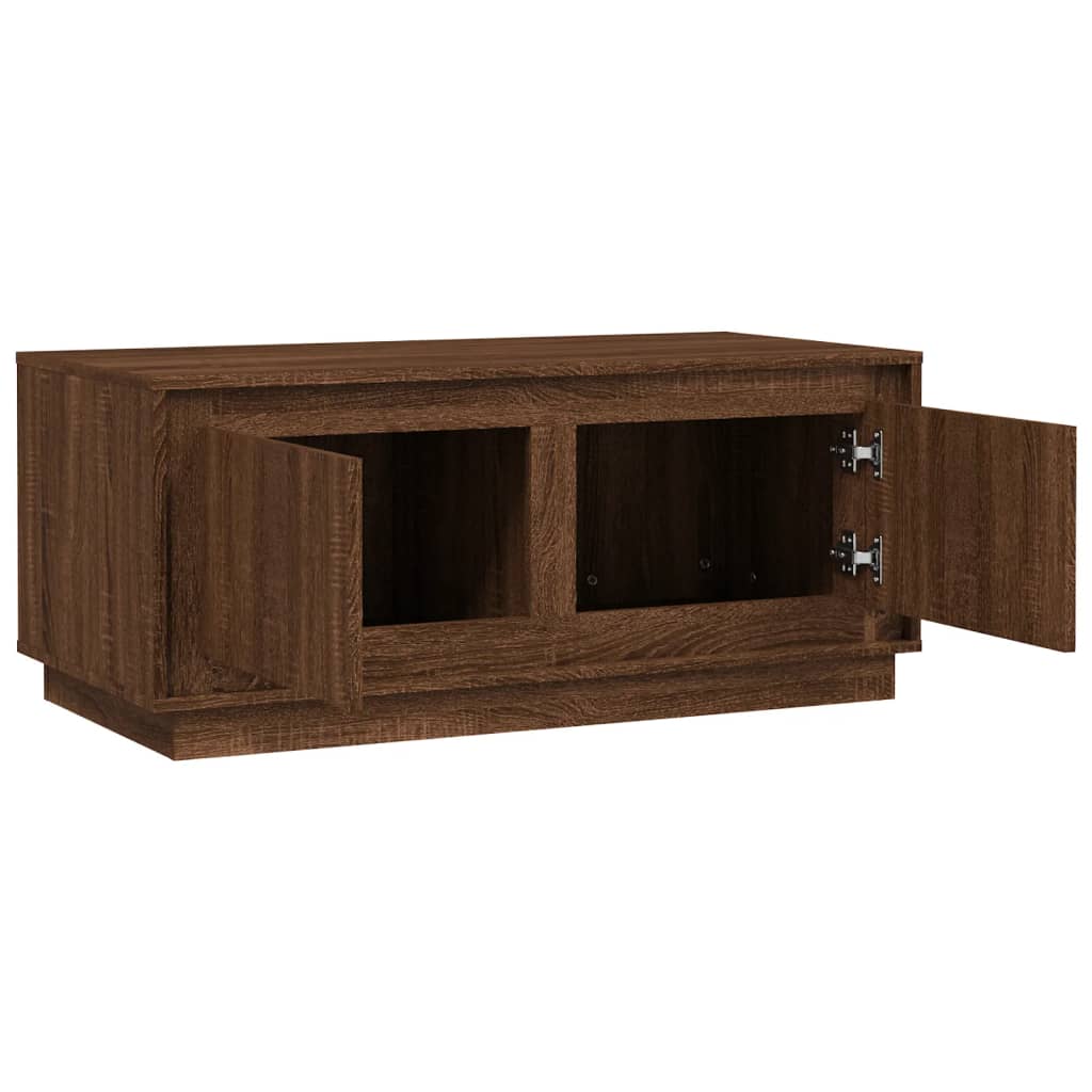 Couchtisch Braun Eichen-Optik 102x50x44 cm Holzwerkstoff - Pazzar.ch