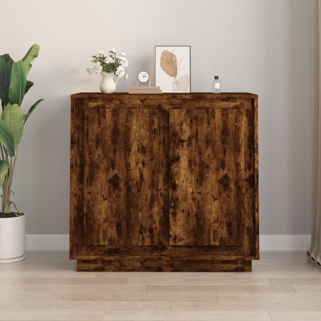 Sideboard Räuchereiche 80x34x75 cm Holzwerkstoff - Pazzar.ch