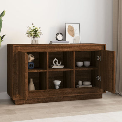 Sideboard Braun Eichen-Optik 102x35x60 cm Holzwerkstoff - Pazzar.ch